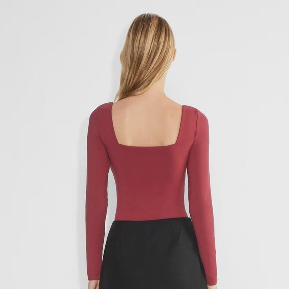 Contour Cheeky Squareneck Longsleeve Bodysuit - Picture 5 of 7